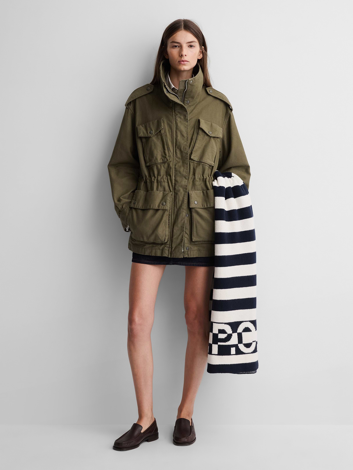 Gap × A.P.C. Logo Stripe Blanket - Off white