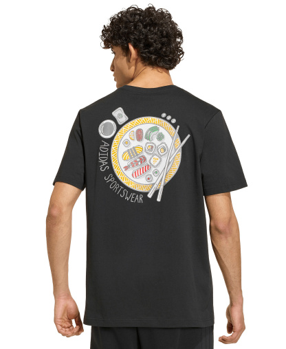 adidas Men's Sushi Logo Graphic Crewneck T-Shirt - Black