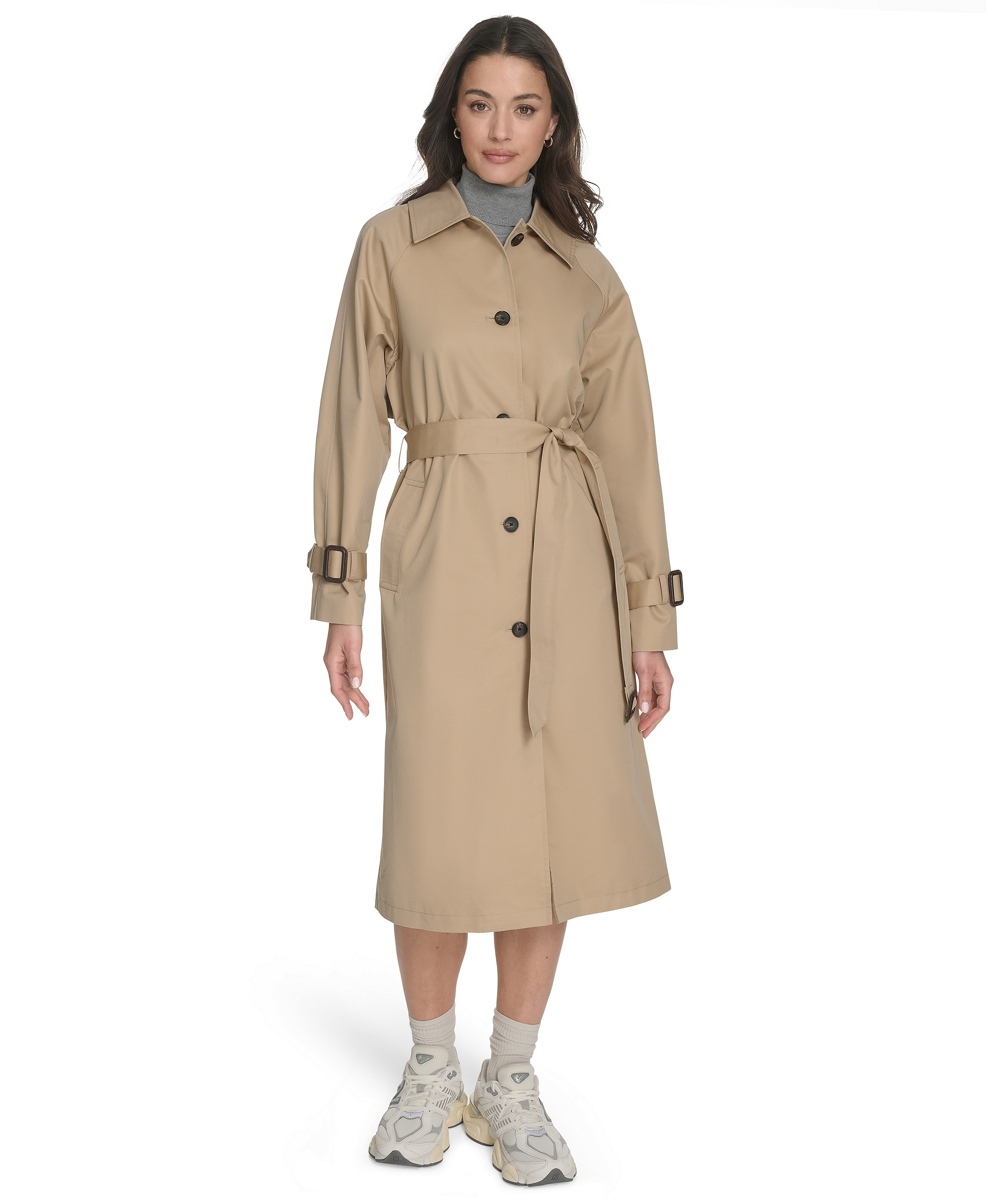 Levi's Women's Regular Single Breasted Trench Coat - Khaki