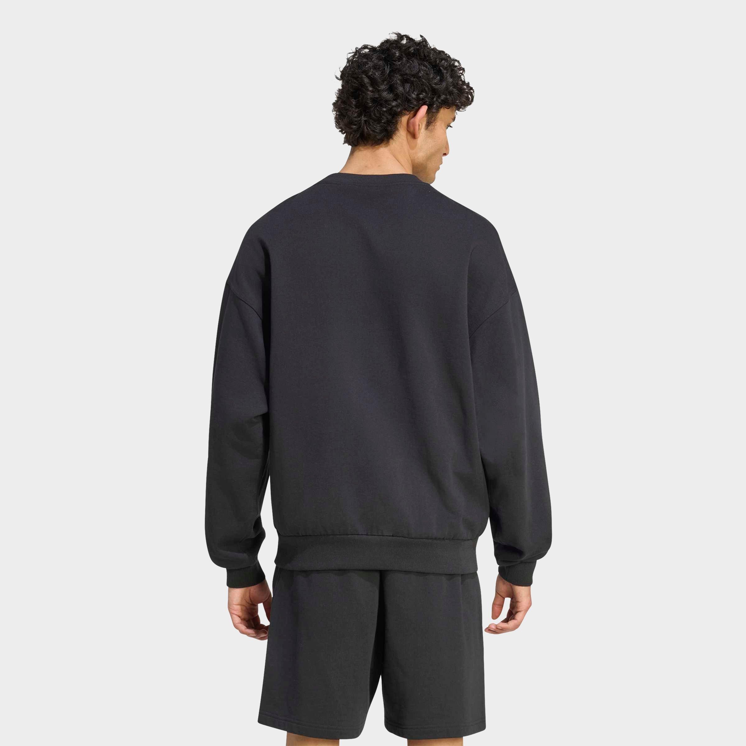 Men's adidas KIT Small Logo French Terry Sweatshirt - Black
