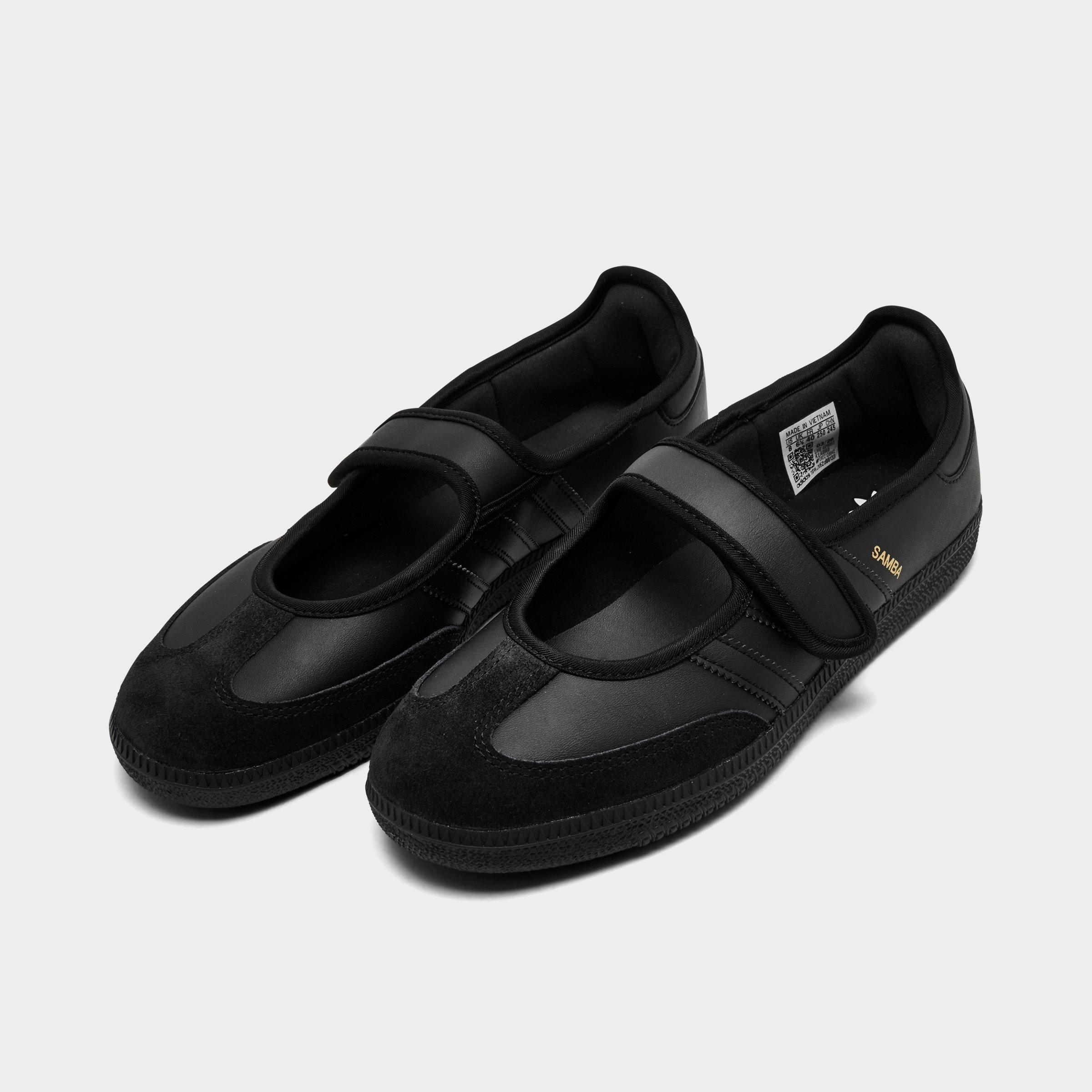 Women's adidas Originals Samba Jane Casual Shoes - Part 2 - Core Black/Core Black/Core Black - Both shoes facing left