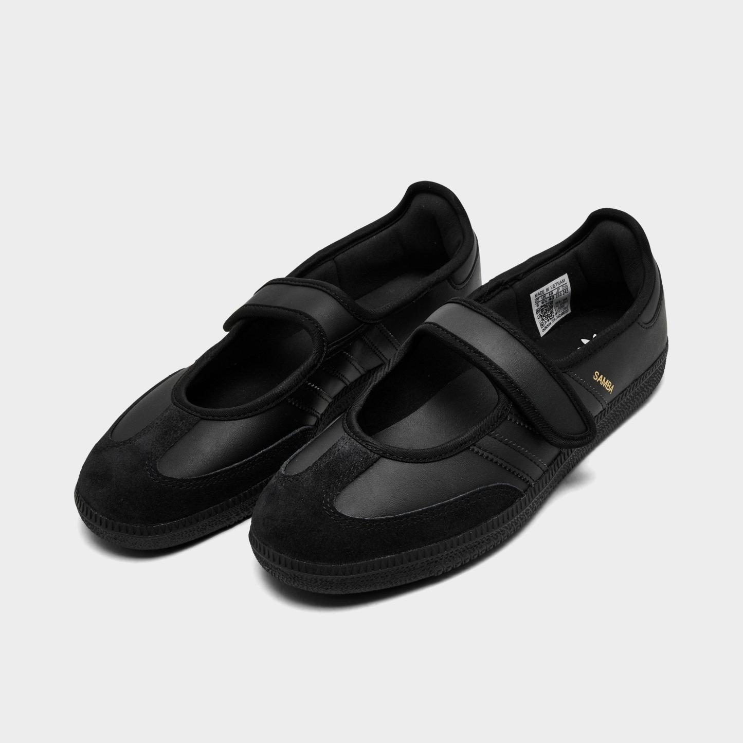 Women's adidas Originals Samba Jane Casual Shoes - Part 2 - Core Black/Core Black/Core Black - Both shoes facing left