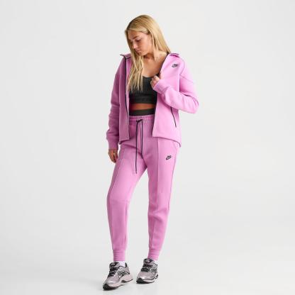 Women's Nike Sportswear Tech Fleece Windrunner Full-Zip Hoodie - Light Magenta/Black