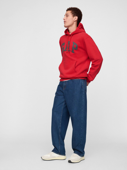 Adult VintageSoft Arch Logo Hoodie - Modern red