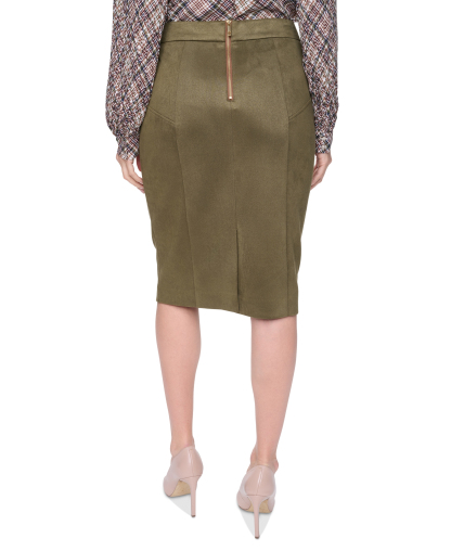 Tommy Hilfiger Women's Fx Suede High-Waisted Pencil Skirt - Dark Olive