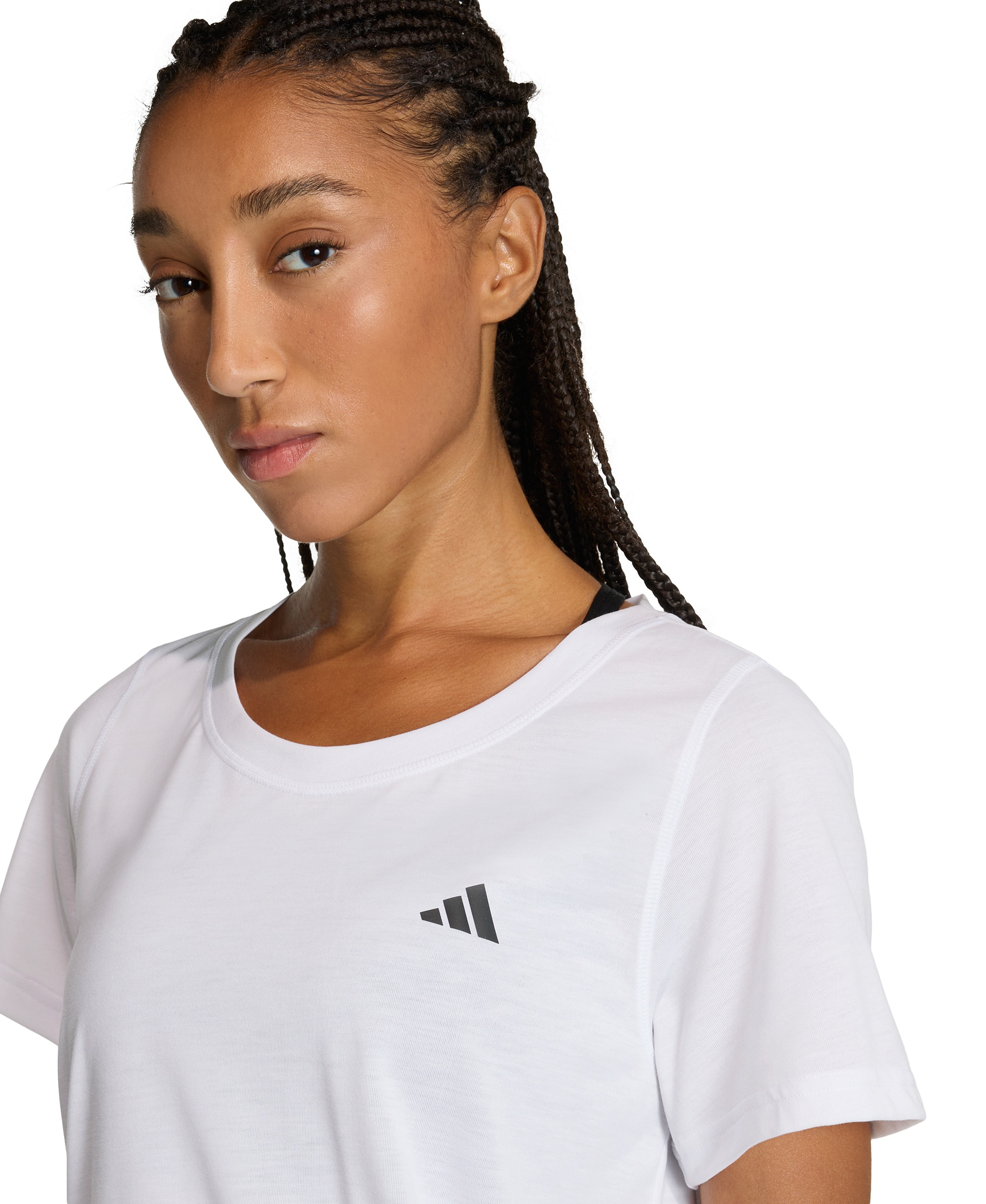 adidas Women's Workout Essentials Seamless Scoop Neck T-Shirt - White
