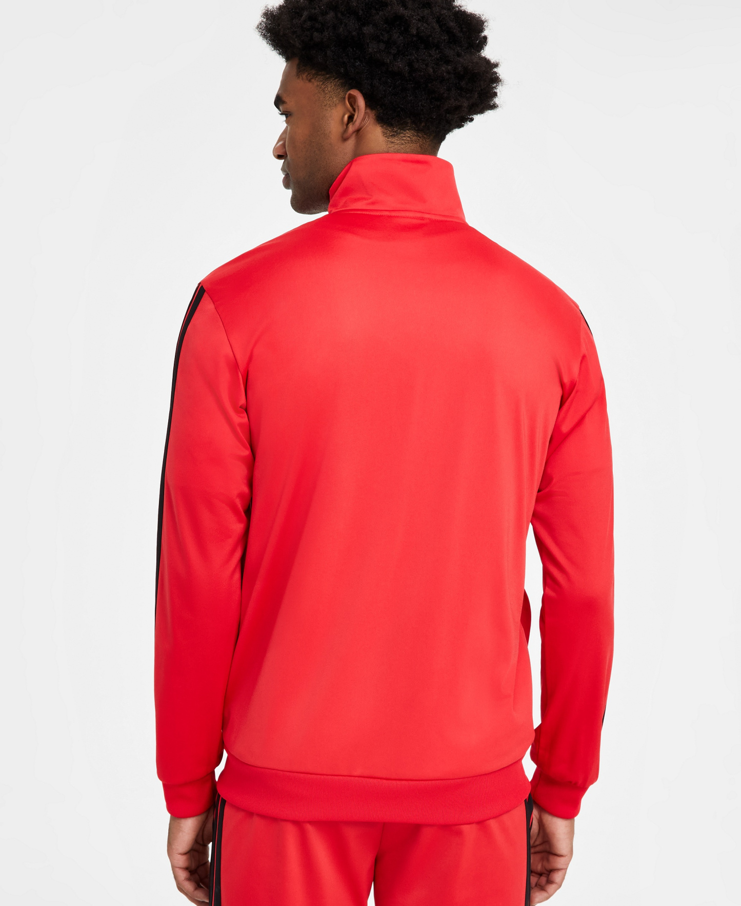 adidas Men's 3-Stripes Tricot Track Jacket - Ruby Red/Black