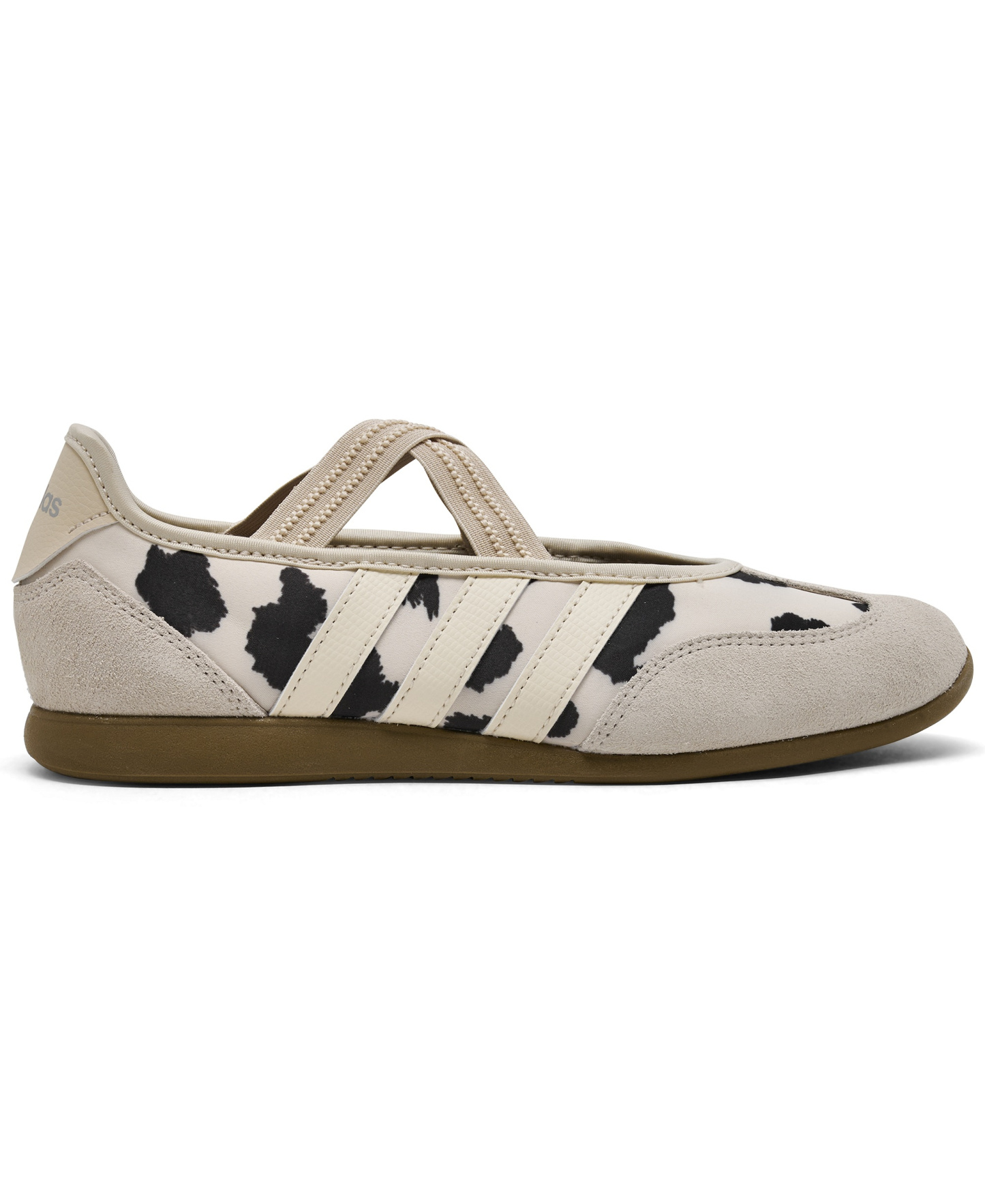 adidas Women's Barreda Mary Jane Cow Print Sneakers from Finish Line - White, Crystal Linen