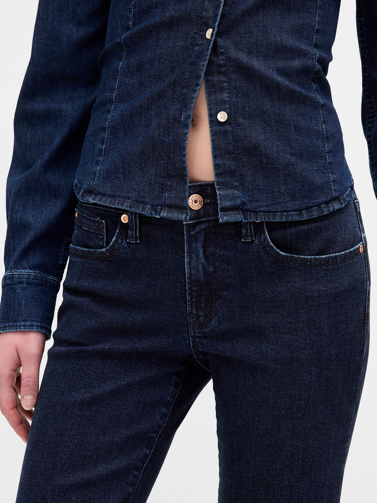 Low Rise Long & Lean Jeans - Dark blue indigo