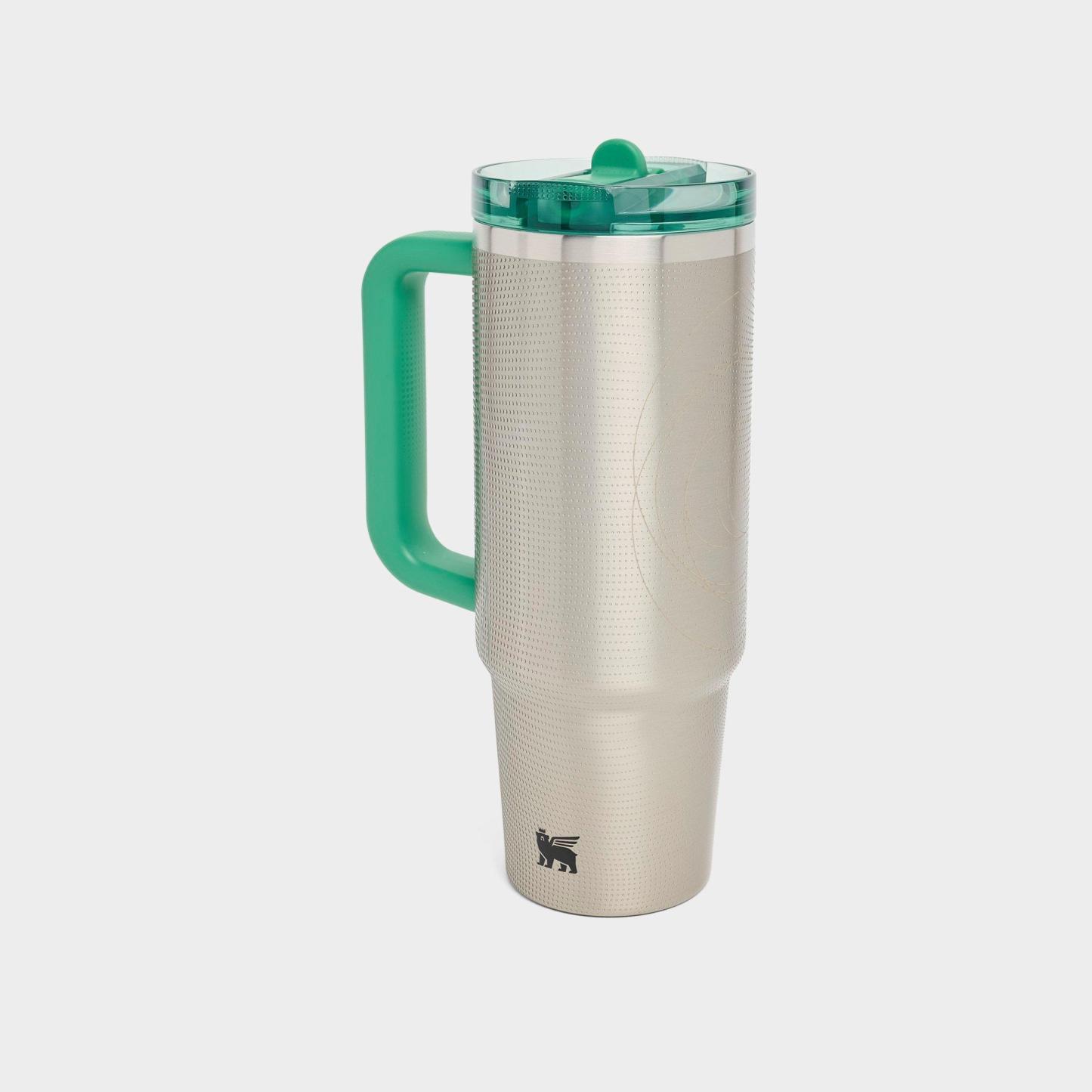 Stanley x Caitlin Clark Quencher ProTour Flip Straw Tumbler (30 oz) - Silver/Green