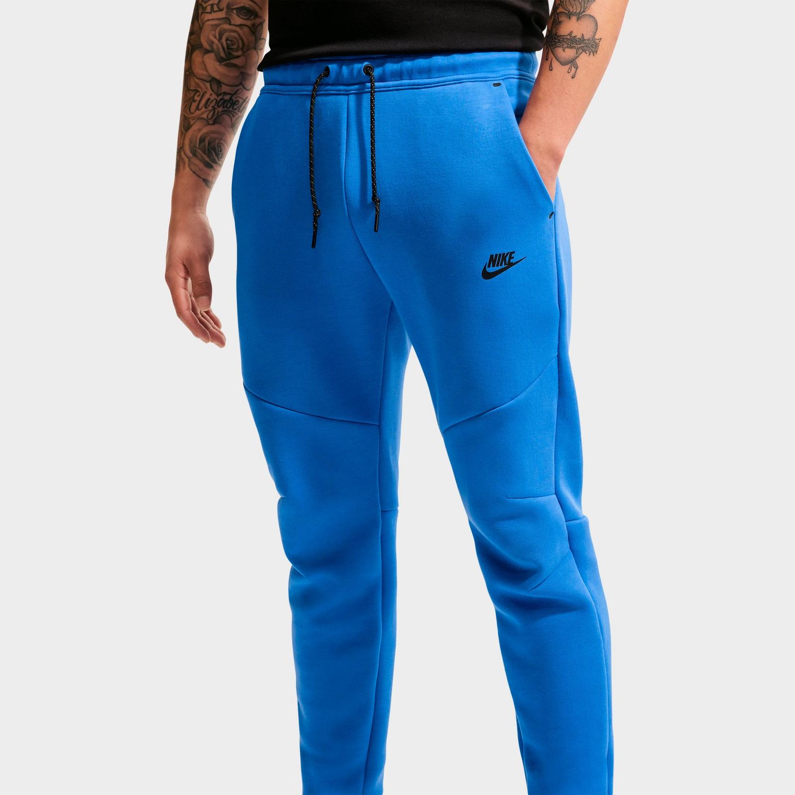 Men's Nike Tech Fleece Jogger Pants - Blue Crystal/Black/Black