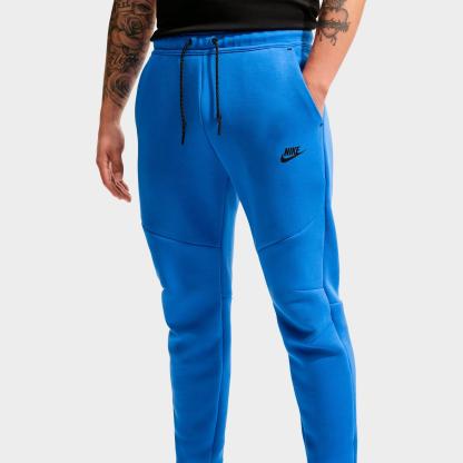 Men's Nike Tech Fleece Jogger Pants - Blue Crystal/Black/Black