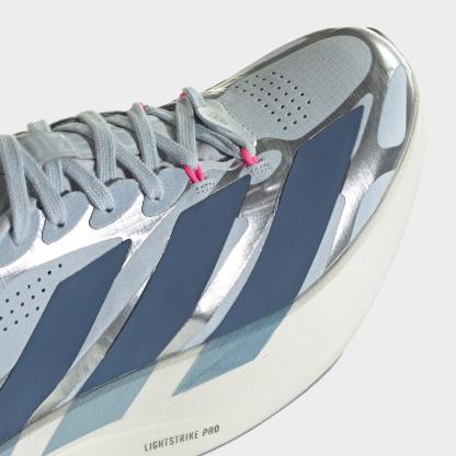 Women's adidas Adizero EVO SL Exo Running Shoes - Part 1 - Halo Blue/Preloved Ink/Silver Metallic - Detail shot