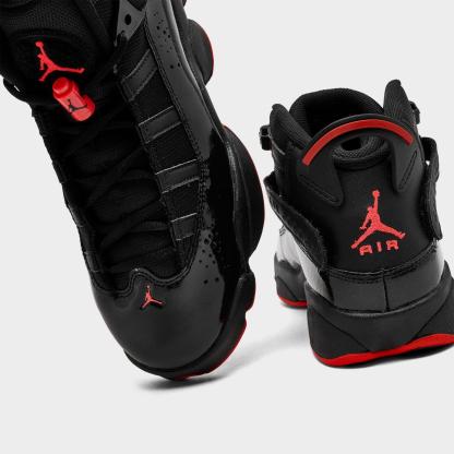 Big Kids' Jordan 6 Rings Basketball Shoes - Black/Black/Infrared 23 - view 3
