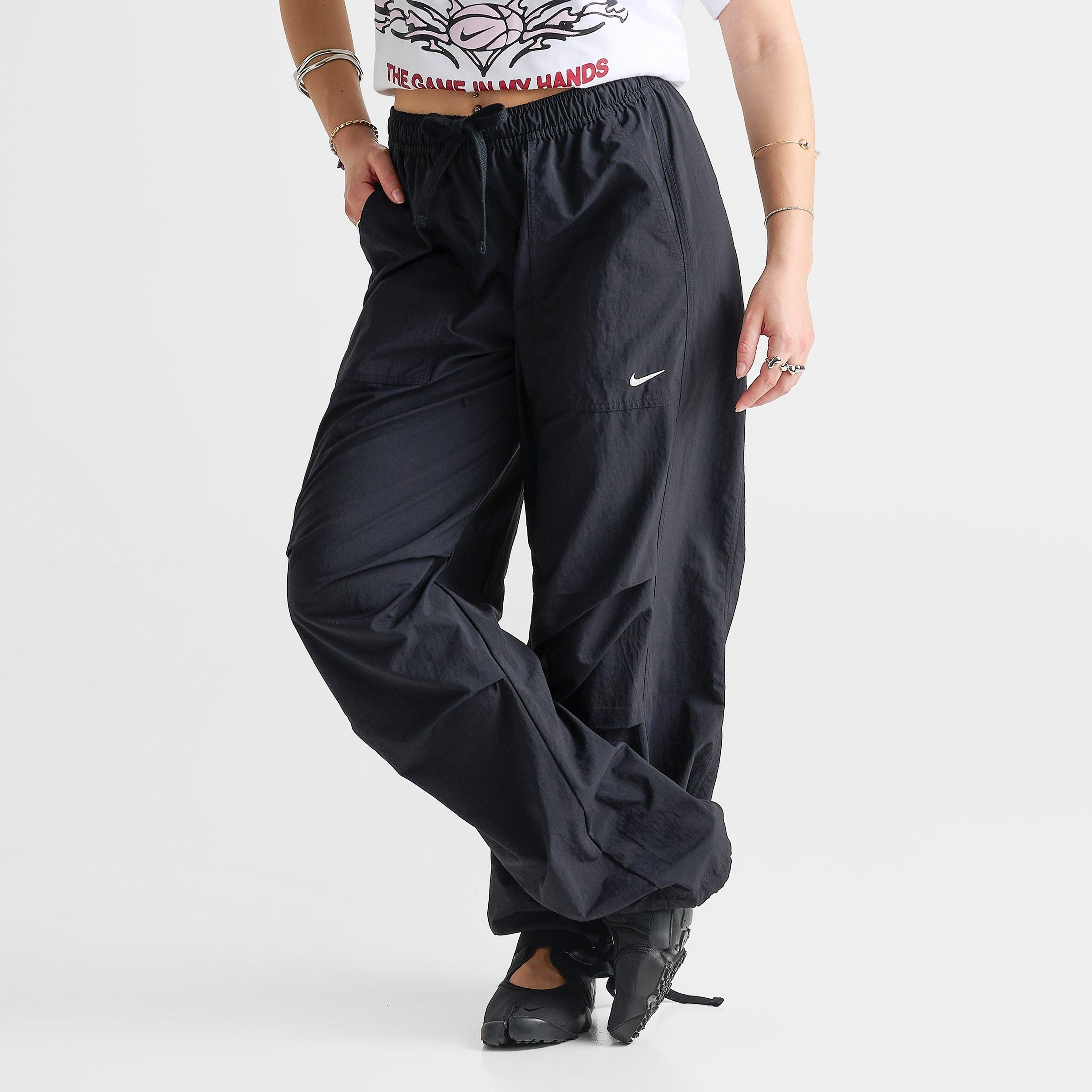 Women's Nithtke Sportswear Loose Mid-Rise Structured Pants - Black/Sail