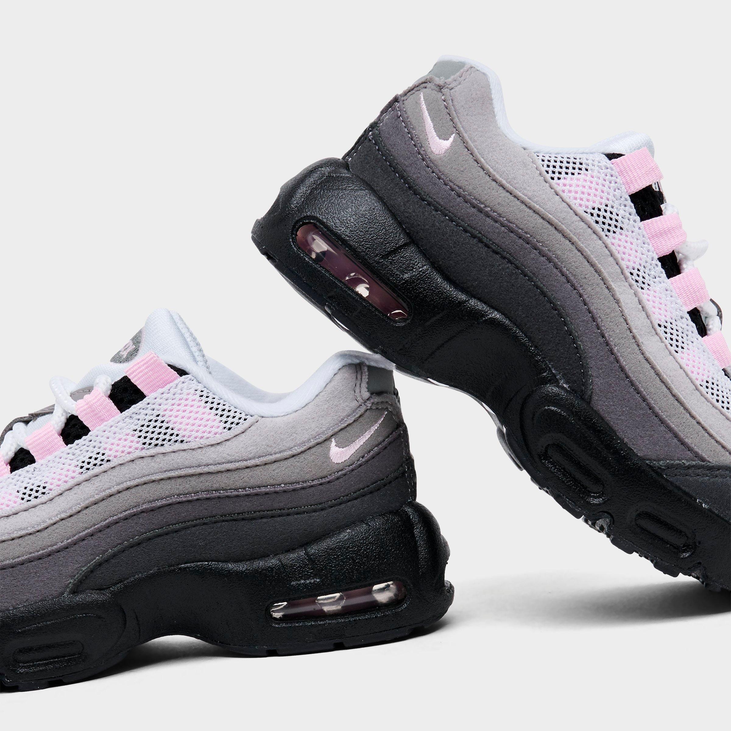 Kids' Toddler Nithtke Air Max 95 Casual Shoes - Black/Pink Foam/White/Medium Grey - Detail shot