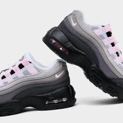Kids' Toddler Nithtke Air Max 95 Casual Shoes - Black/Pink Foam/White/Medium Grey - Detail shot