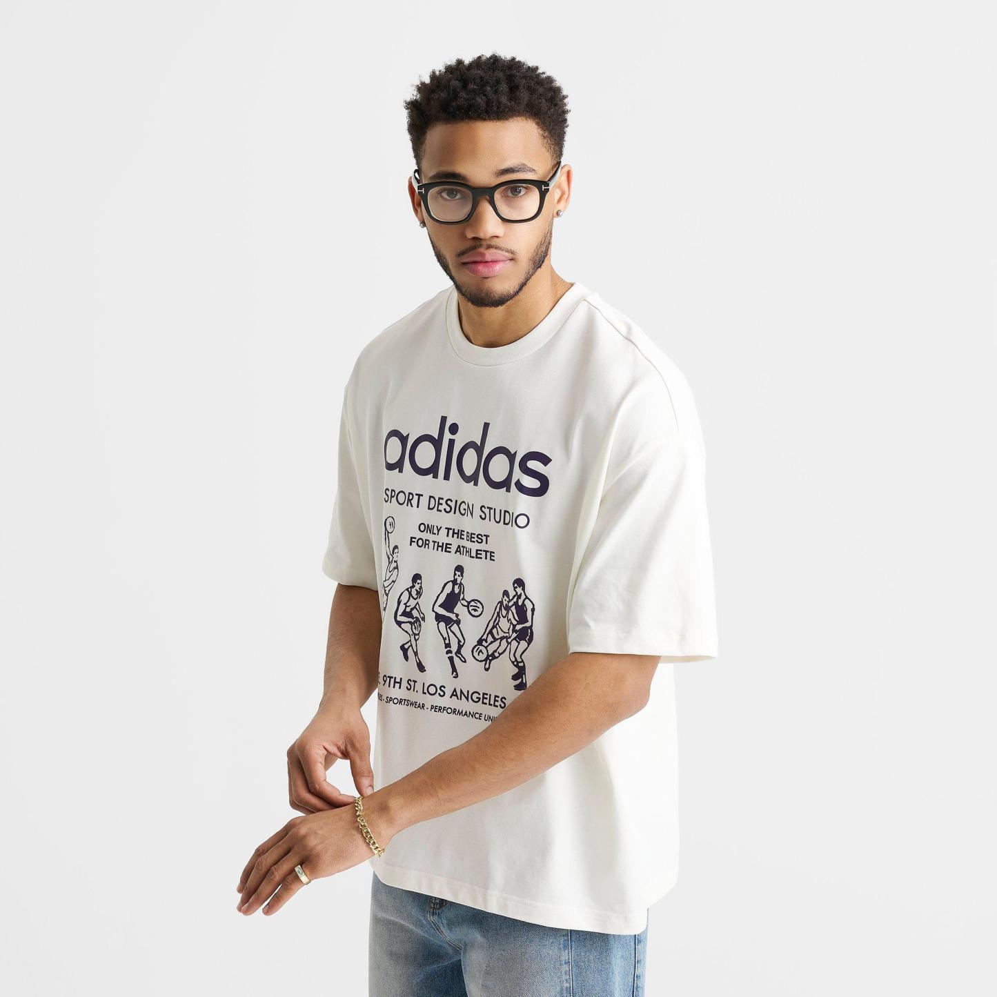 adidas Originals Only The Best Graphic T-Shirt - Off White/Violet
