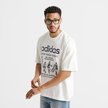 adidas Originals Only The Best Graphic T-Shirt - Off White/Violet