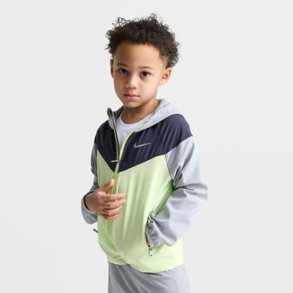 Kids' Toddler Nike Windrunner Jacket and Shorts Set - Light Smoke Grey/Volt