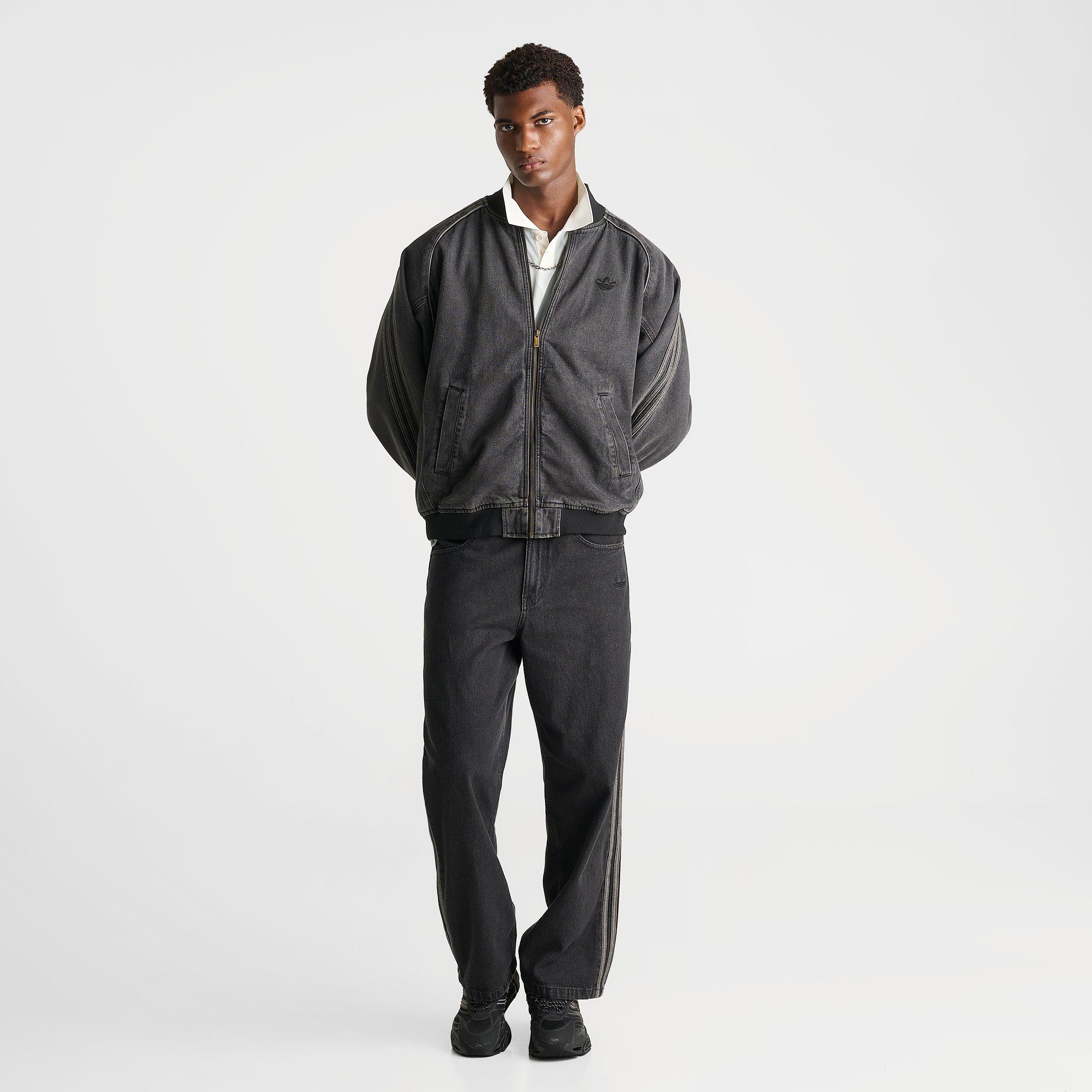 Men's adidas Originals SST Denim Full-Zip Track Top - True Black Denim
