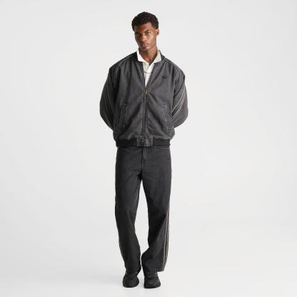 Men's adidas Originals SST Denim Full-Zip Track Top - True Black Denim
