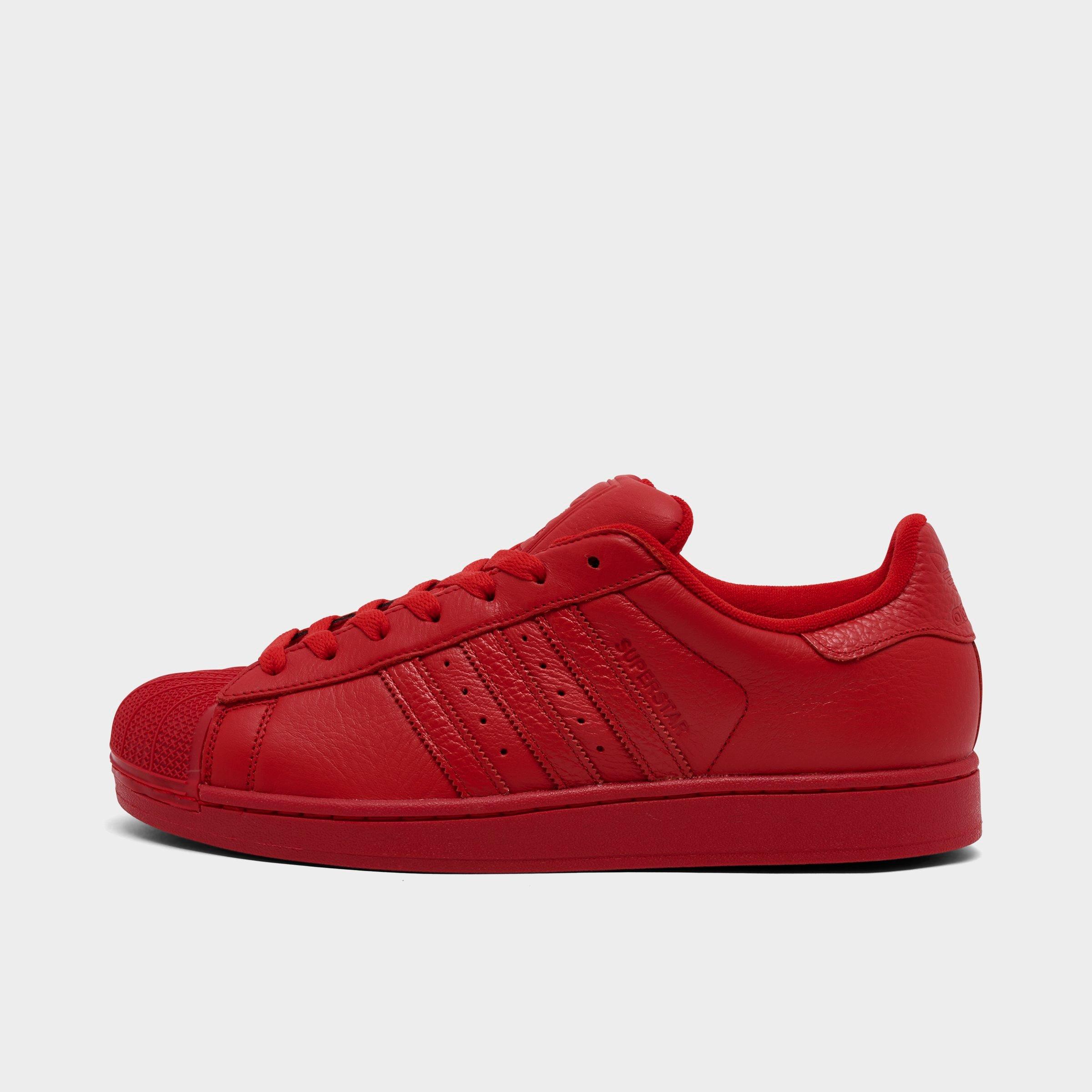 Men's adidas Originals Superstar II Casual Shoes - Part 1 - Better Scarlet/Better Scarlet/Core Black - Left shoe facing left. Outside of the shoe.