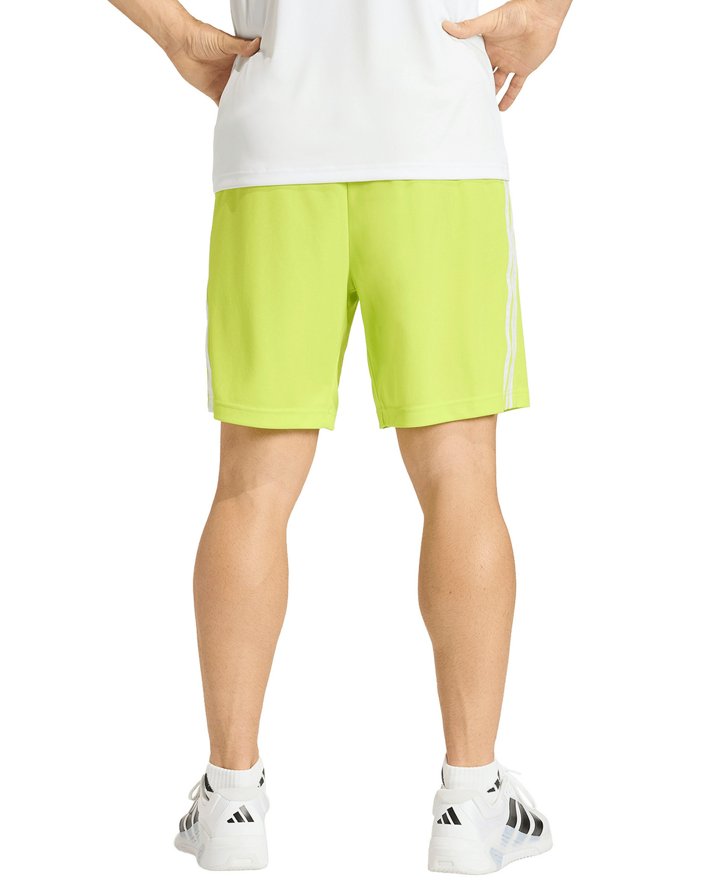 adidas Men's Workout Essentials Three-Stripes Train Shorts - Semi Solar Yellow