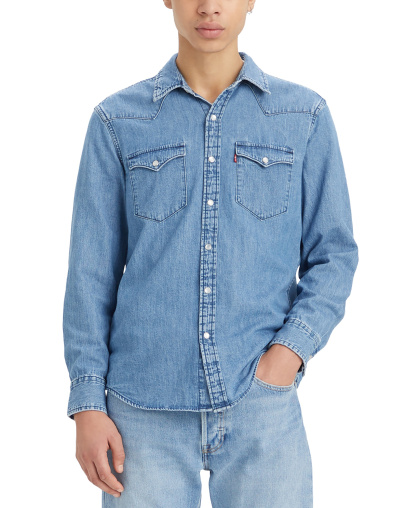 Levi's Men's Classic-Fit Western Shirt - Lyon Medium Wash