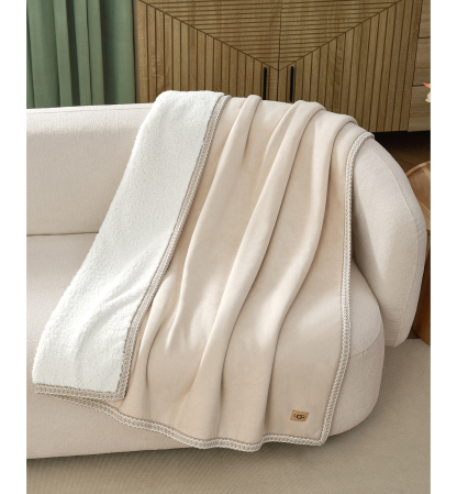 UGG® Kirkwood UGG Braid Throw, 50" x 70" - Birch
