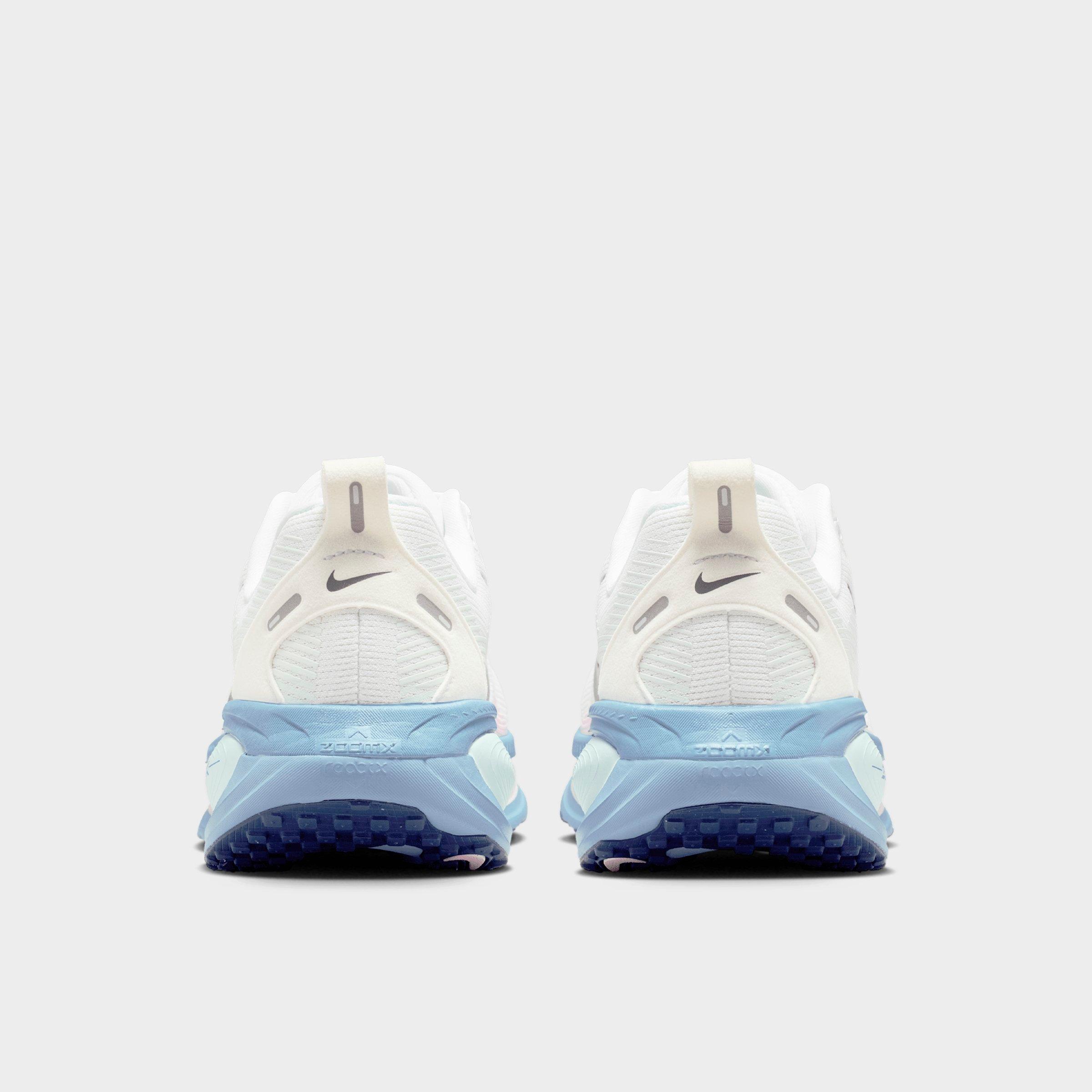 Women's Nithtke Vomero 18 Running Shoes - Part 1 - White/Work Blue/Barely Green/Midnight Navy - Back view