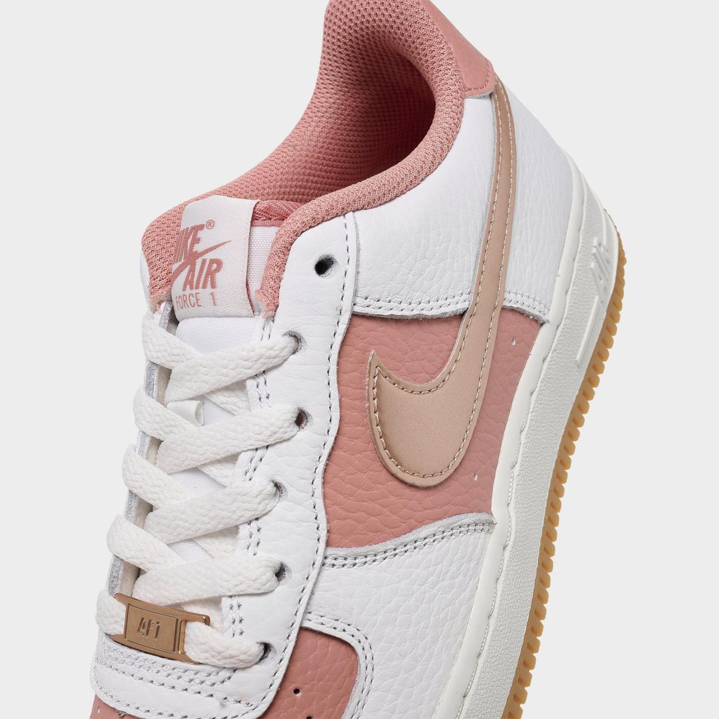 Big Kids' Nike Air Force 1 Low Casual Shoes - Rust Pink/Metallic Red Bronze/Summit White