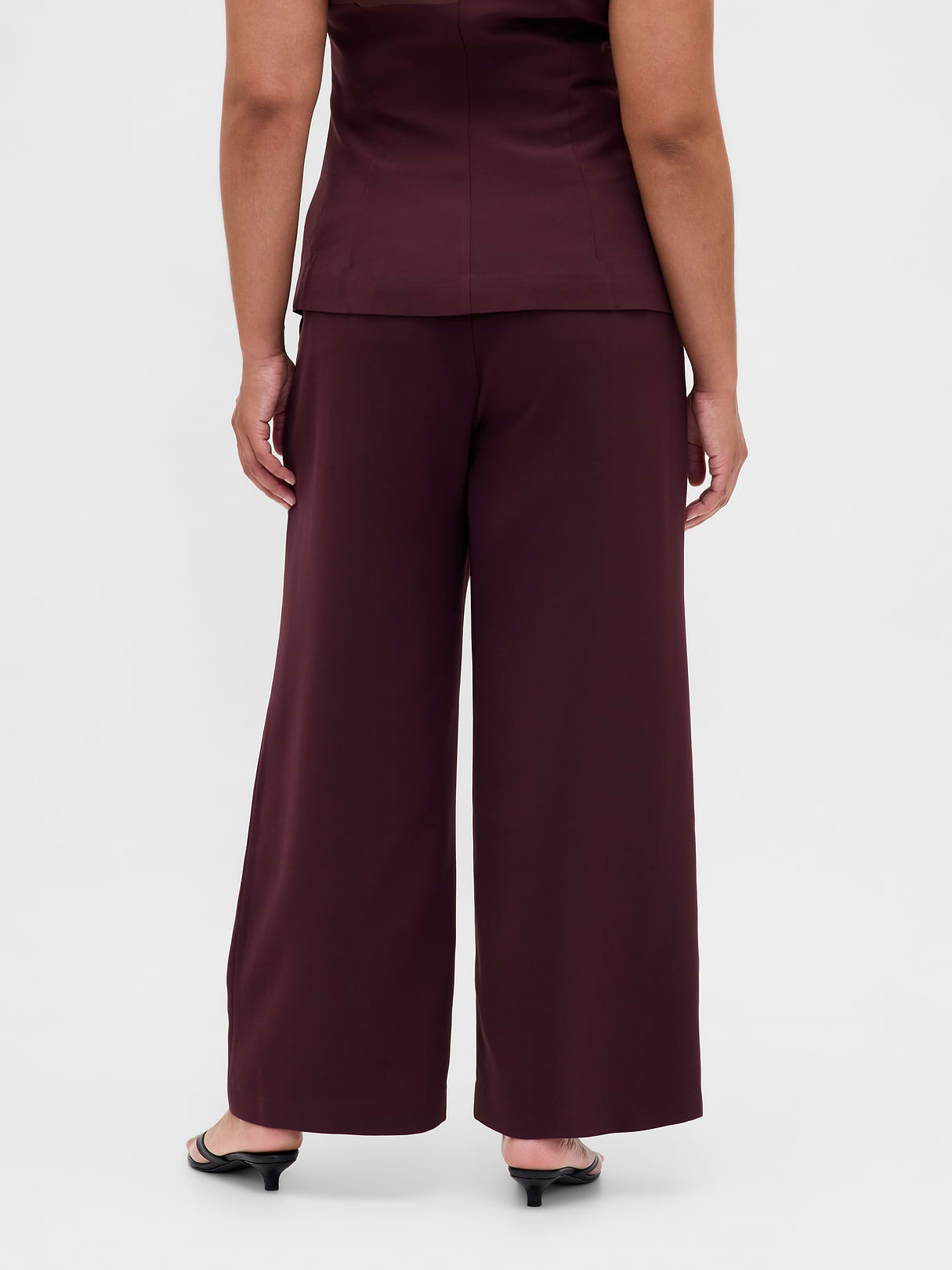 365 High Rise Pleated Trousers - Bordeaux purple