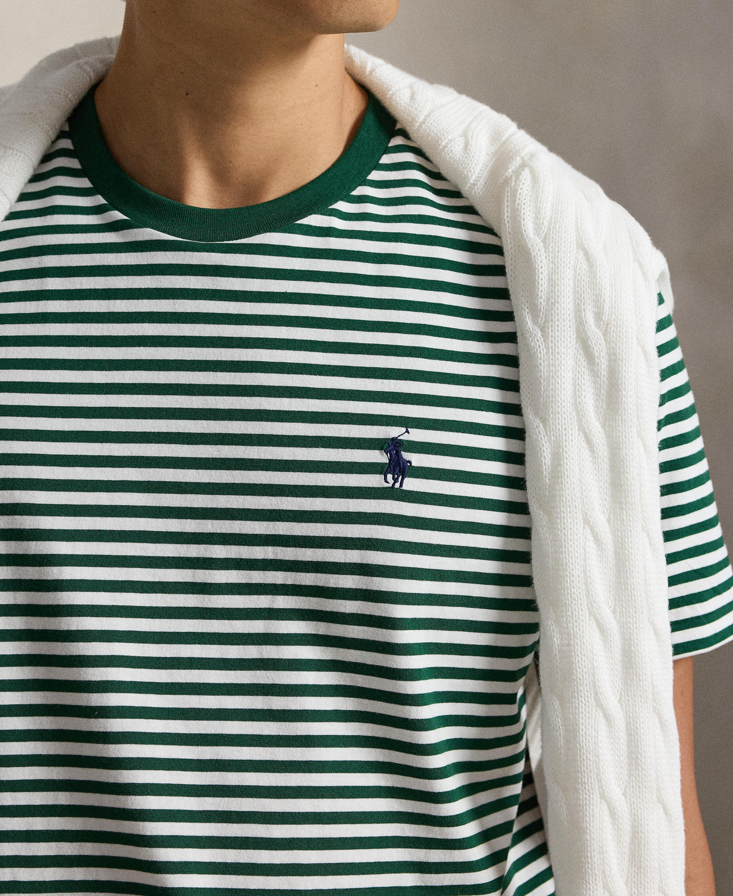 Polo Ralph Lauren Men's Classic-Fit Stripe T-Shirt - New Forest/White