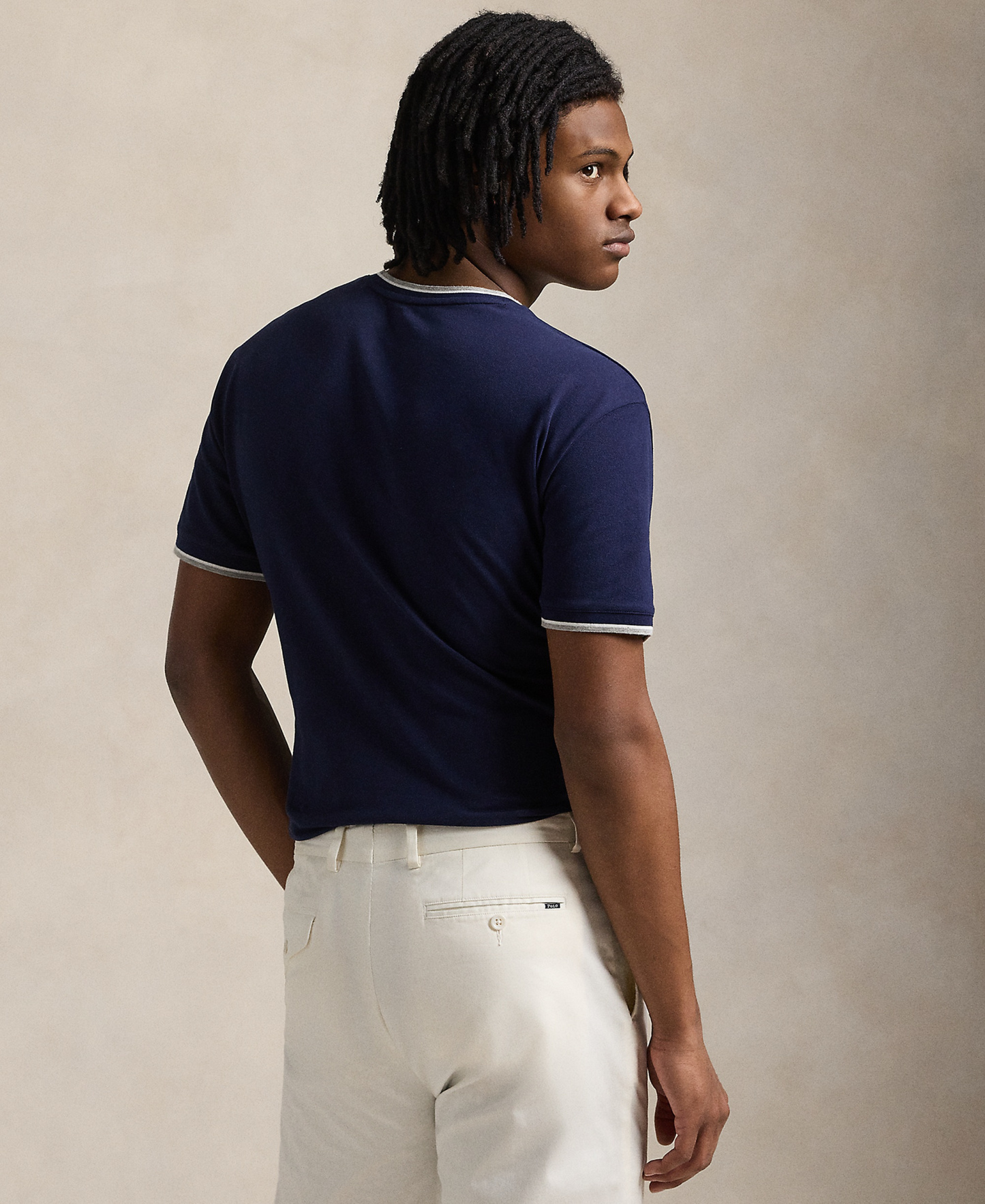 Polo Ralph Lauren Men's Classic-Fit Stretch Mesh T-Shirt - NAVY/WHT P