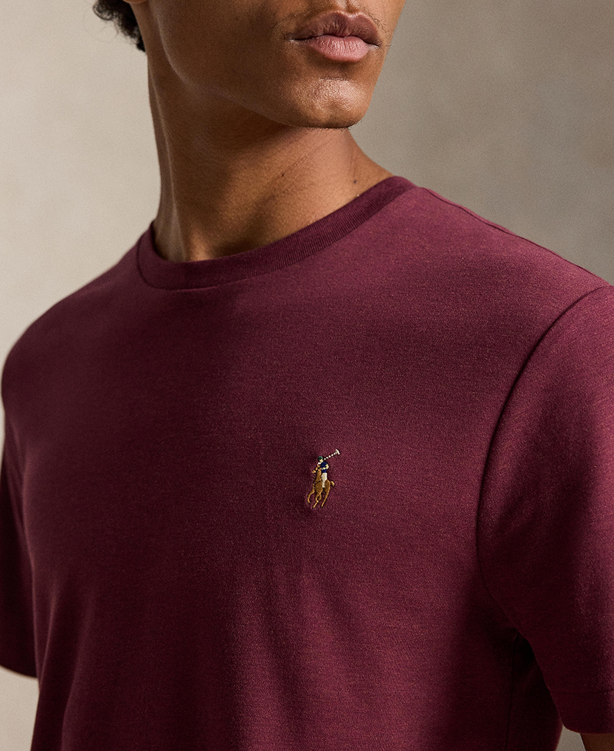 Polo Ralph Lauren Men's Custom Slim-Fit Soft Cotton T-Shirt - Spring Wine Heather