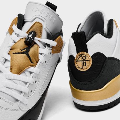 Men's Jordan Spizike Low Casual Shoes - White/Metallic Gold/Black - view 3