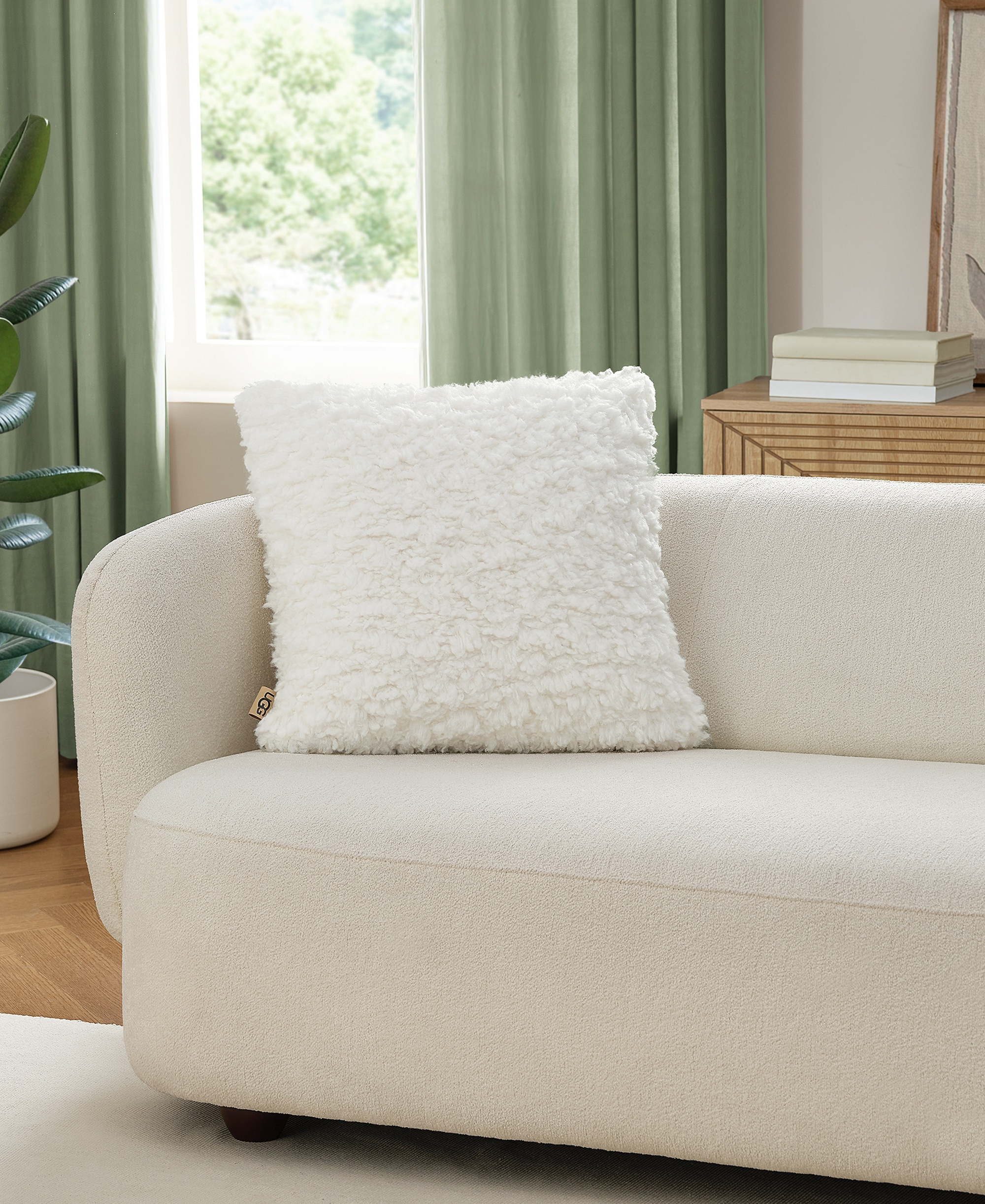 UGG® Shira Textured Decorative Pillow, 20" x 20" - Snow