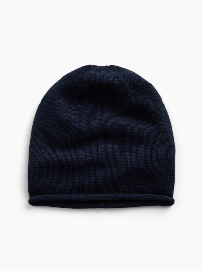 100% Cotton Beanie - New classic navy blue