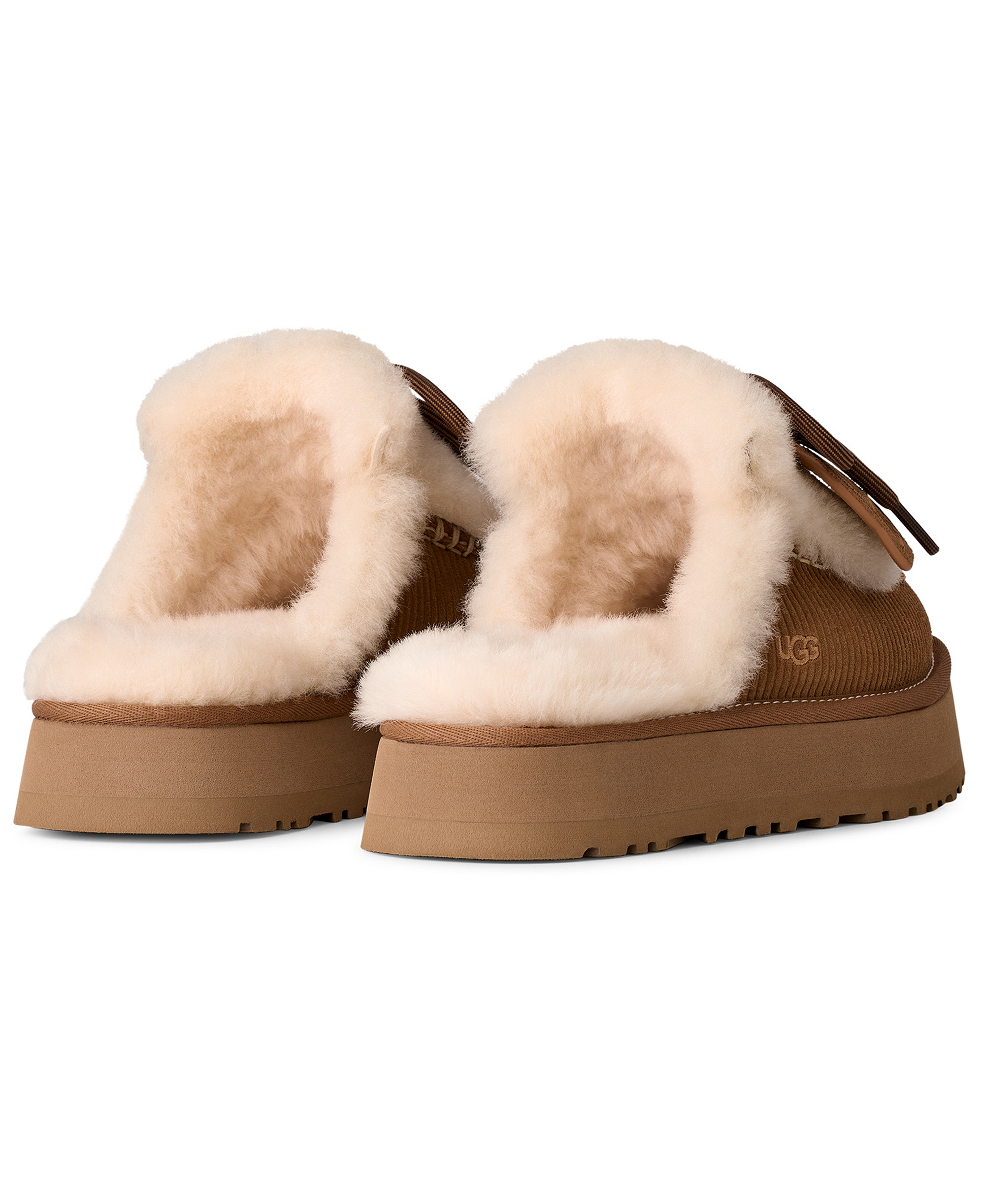 UGG® Women's Disquette Heritage Lace-Up Clog Slippers - Chestnut