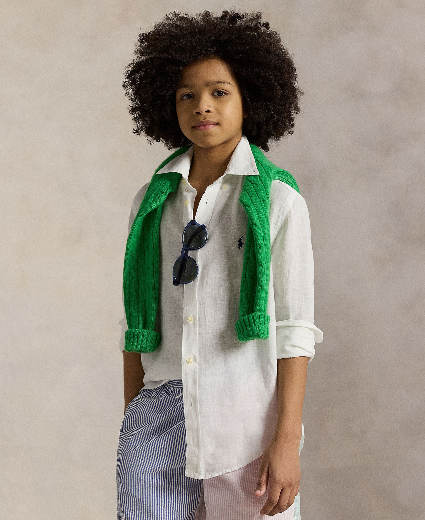 Polo Ralph Lauren Boys' 8-20 Linen Shirt - White