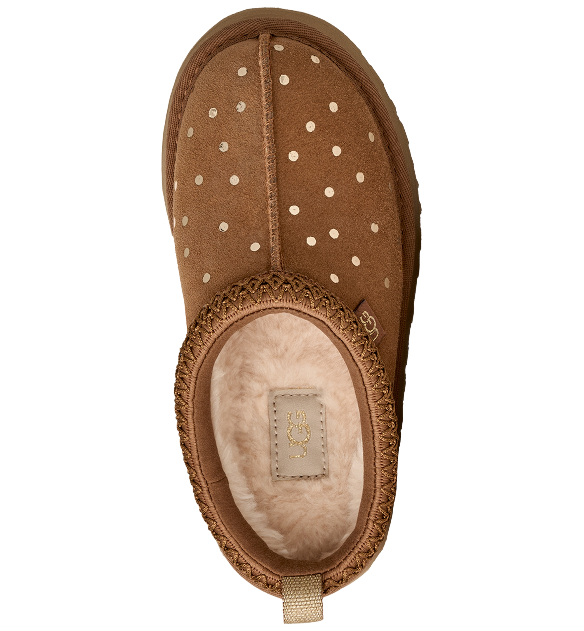 UGG® Kids Tazz Shiny Dots Slip-On Slippers - Chestnut