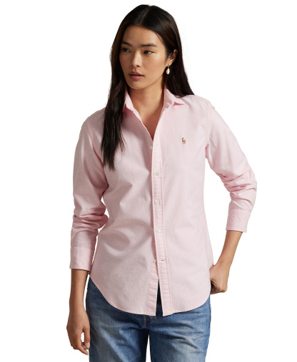 Polo Ralph Lauren Women's Slim-Fit Oxford Shirt - Bath Pink