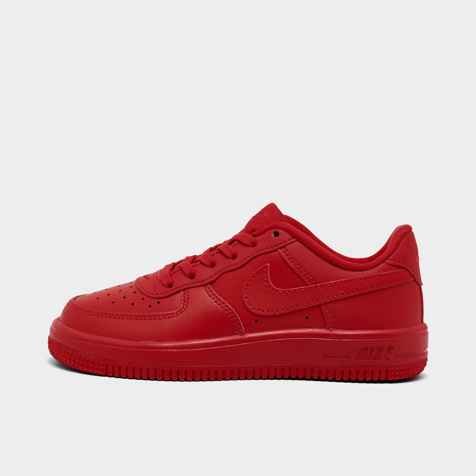 Little Kids' Nike Force 1 Casual Shoes - University Red/University Red/Black