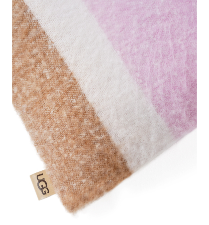 UGG® Simona Faux Mohair Bolster Decorative Pillow, 14" x 36" - Rosetta Stripe