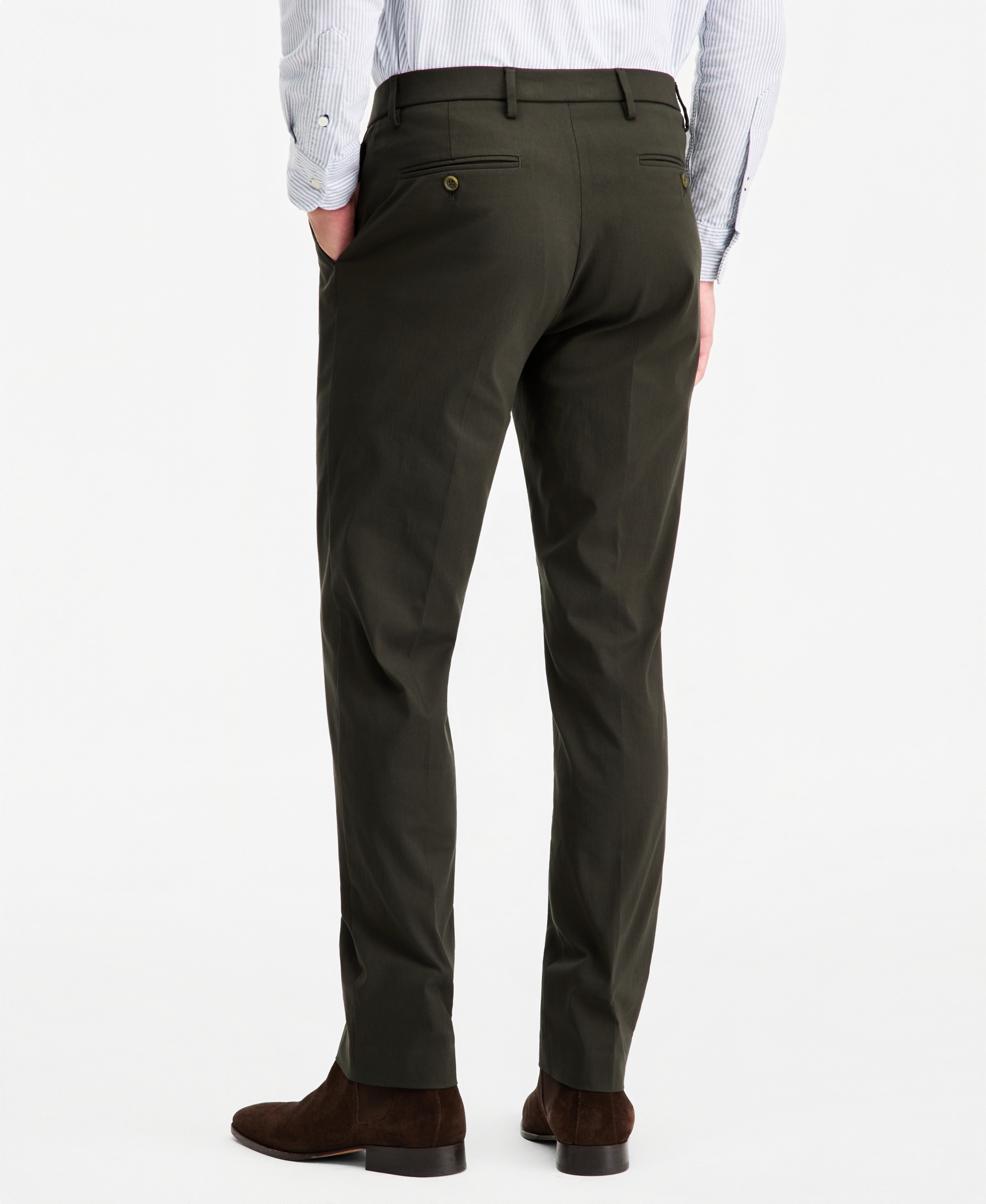 Tommy Hilfiger Men's Modern-Fit Stretch Dress Fall Pants - Olive Green