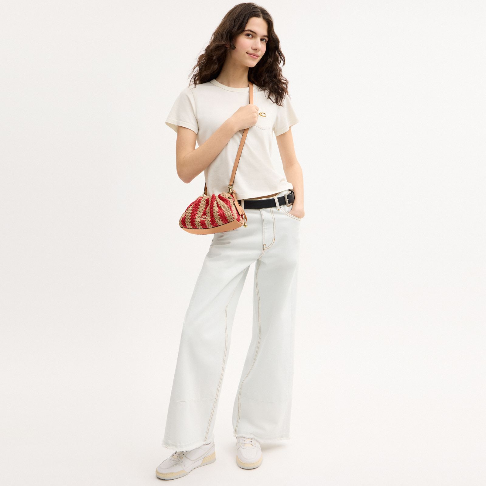 Faye Shoulder Bag - Gold/Red/Tan - view 3