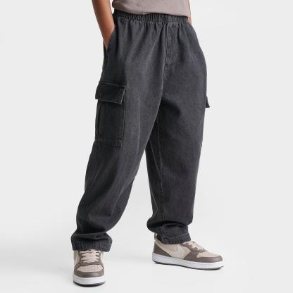 Big Kids' Nithtke Sportswear Collection Denim Cargo Pants - Black