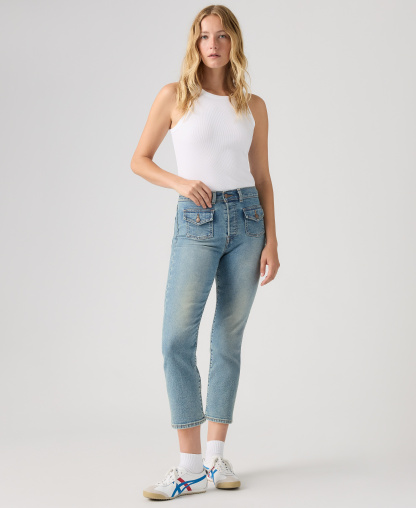 Levi's Women's Wedgie Flap Pocket High-Rise Cropped Jeans - Lunch Plan