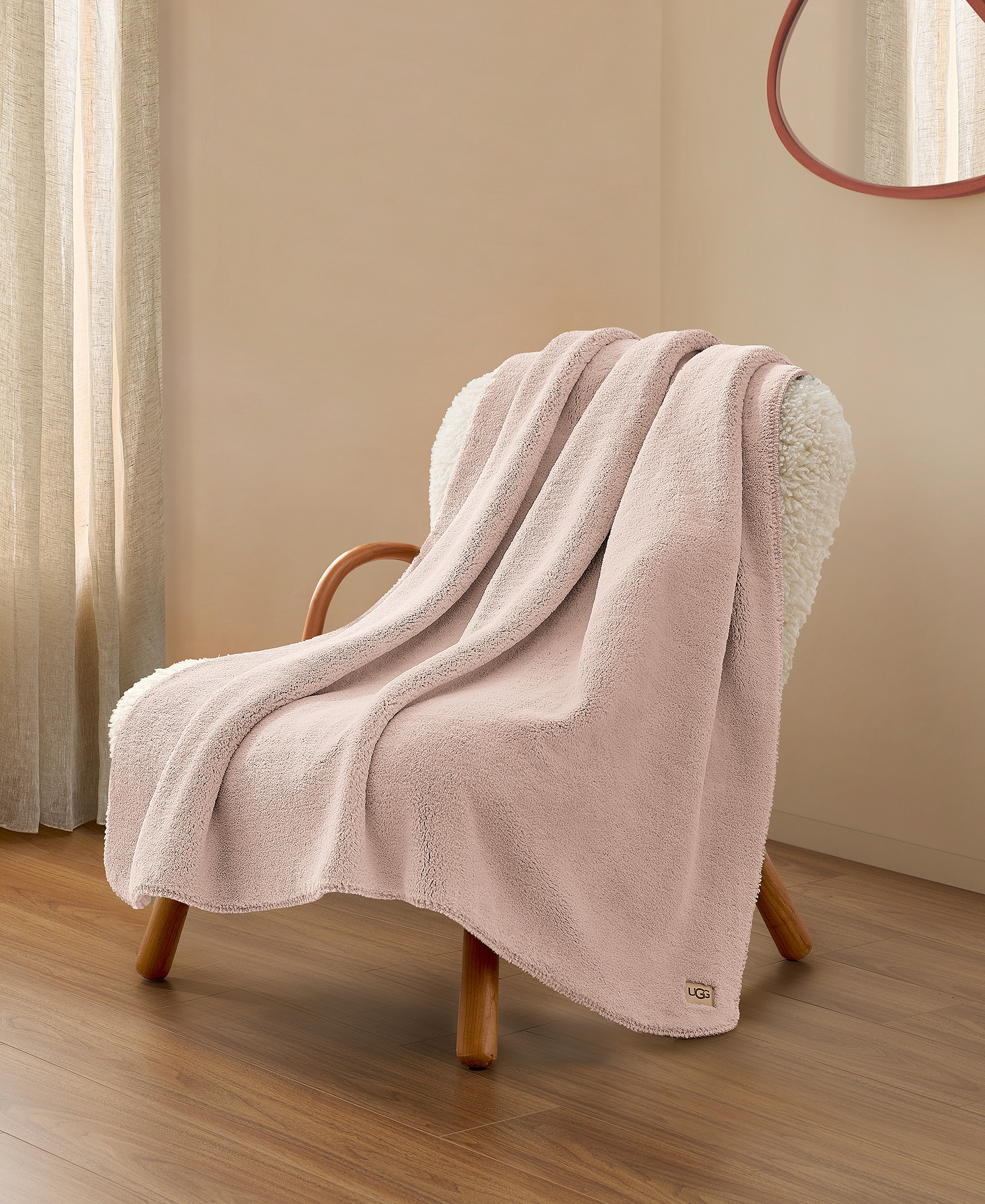 UGG® Saige Plush Throw, 50" x 70" - Himalayan Salt